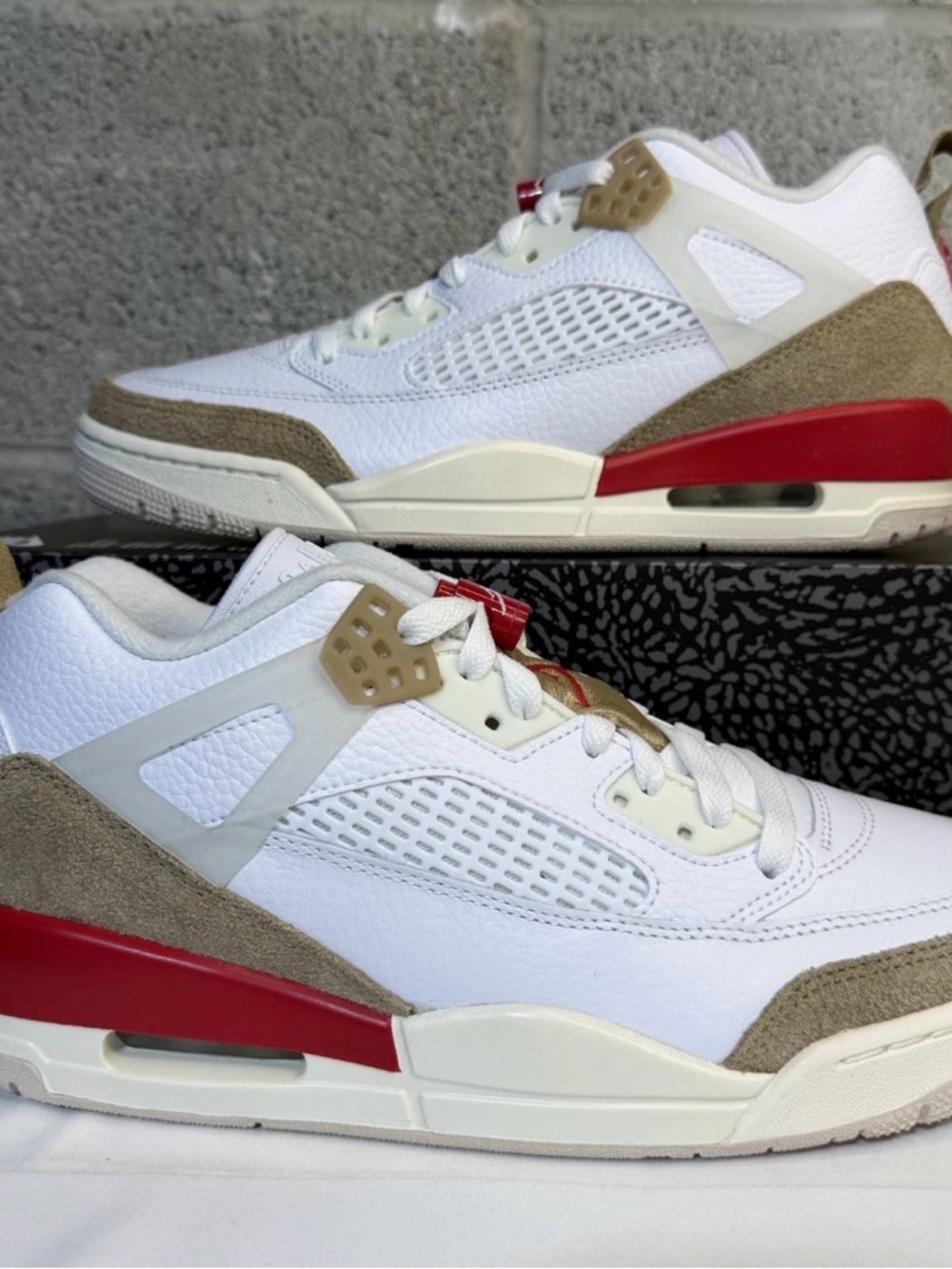 Jordan Spizike Low in White and Red Camo